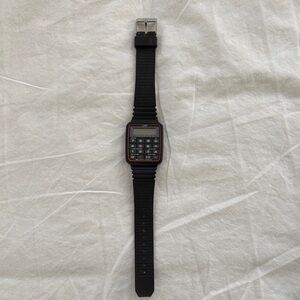 Timex Black Digital Calculator Watch - Vintage circa 1988